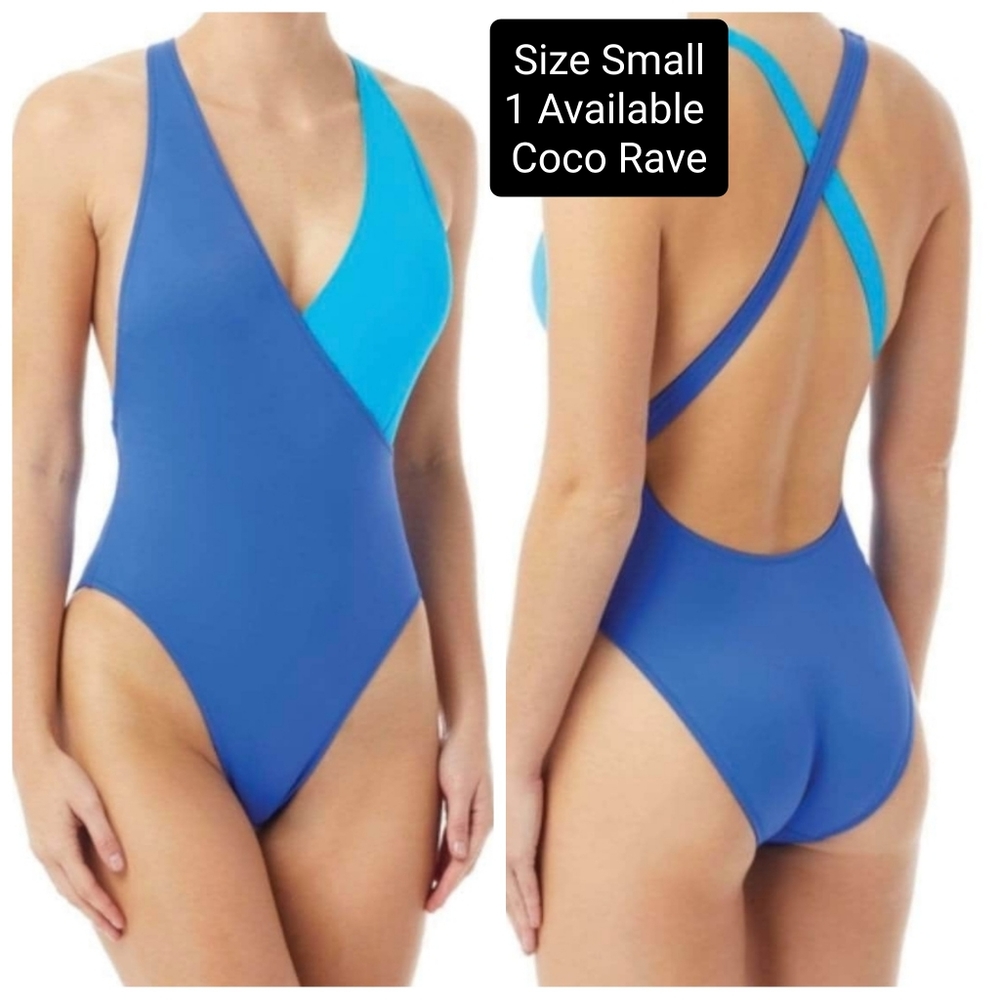 One piece blue strappy Coco Rave swimsuit